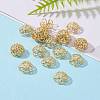Flower Brass Fancy Bead Caps KK-P032-01-NR-6