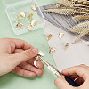 12Pcs Cloud Shape Brass Stud Earring Findings KK-GO0001-65-3