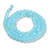 Imitation Jade Electroplate Glass Beads Strands GLAA-F029-J4mm-D03-2