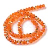 Transparent Electroplate Glass Beads Strands GLAA-Q099-C01-02-1-2