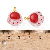 Transparent Resin Pendants FIND-R147-02G-3