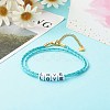 Two Loops Cotton Cord Warp Bracelets BJEW-JB06465-01-5