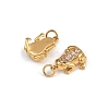 304 Stainless Steel Rhinestone Charms STAS-P410-22G-2