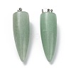 Natural Green Aventurine Pointed Pendants G-D040-01P-B06-2