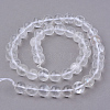Natural Quartz Crystal Beads Strands G-Q462-8mm-32-2