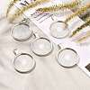 Flat Round Alloy Pendant Cabochon Settings PALLOY-A15654-AS-6