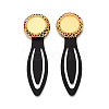 Alloy & Iron Bookmark Cabochon Settings PALLOY-N184-04G-1