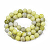 Natural Yellow Mustard Jasper Beads Strands G-Q462-8mm-39-2