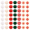 140Pcs 7 Styles Painted Natural Wood European Beads WOOD-TA0001-65-3