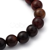Unisex Natural Wood Beaded Stretch Bracelets BJEW-JB05463-04-2