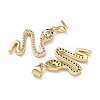 Brass Micro Pave Cubic Zirconia Pendants KK-L243-29G-09-2