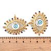 Rack Plating Brass Micro Pave Cubic Zirconia Pendants KK-H486-24G-05-3