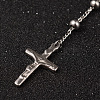 Non-Tarnish 201 Stainless Steel Rosary Bead Necklaces X-NJEW-L427-22P-2