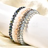 Electroplate Glass Beads Stretch Bracelets BJEW-JB04021-5