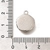 Brass Pave Natural White Shell Pendants KK-B127-10P-3