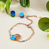 1set 1 Colors Stainless Steel Oval Link Bracelets BJEW-HS0001-10-5