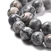 Natural Map Stone/Picasso Stone/Picasso Jasper Beads Strands G-G047-8mm-3