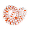 Luminous Handmade Lampwork Silver Foil Beads Strand FOIL-N029-03D-2