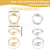 20Pcs 2 Colors Brass Locking Jump Rings KK-BBC0023-07C-2