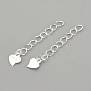 925 Sterling Silver Twisted Extender Chains X-STER-S002-32-2