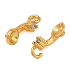 Brass Micro Pave Cubic Zirconia Pendant Cabochons Settings KK-F941-17G-2