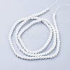White Glass Pearl Round Loose Beads For Jewelry Necklace Craft Making X-HY-6D-B01-2