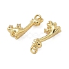 Brass Micro Pave Cubic Zirconia Pendants KK-P325-11G-2