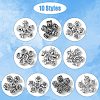 60Pcs 10 Styles Tibetan Style Alloy European Beads TIBE-CJ0001-26-8