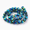 Handmade Silver Foil Glass Lampwork Beads LAMP-P051-M02-12mm-1