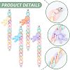 4Pcs 4 Style Acrylic Curb Chain for DIY Mobile Straps AJEW-CA0002-39-6