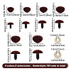 144 Sets 24 Styles Triangle Plastic Doll Craft Safety Noses DIY-GO0002-13-2