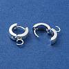 201 Stainless Steel Huggie Hoop Earrings Findings STAS-A167-01R-S-2