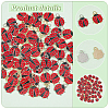 60Pcs 2 Colors Alloy Enamel Pendants ENAM-HY0001-27-4