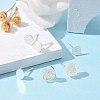 925 Sterling Silver Flat Pad  Stud Earring Findings STER-K167-045E-S-7