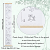 Dinosaur Pattern Removable Height Chart for Kids AJEW-WH0165-72B-2