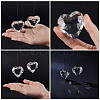2Pcs Glass Heart Pendant Decorations AJEW-BBC0002-30B-3