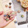 PandaHall Elite 12Pcs 6 Colors Glass Rhinestone Clay Pave Beads FIND-PH0018-36-3