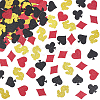 200Pcs 2 Bags Glitter Poker Theme Paper Confetti AJEW-HY0003-55-1
