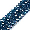 Electroplate Glass Beads Strands EGLA-A034-T8mm-B25-1