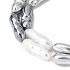 Electroplated Glass Shell Pearl Beads Strands BSHE-B009-C02-7x21mm-3