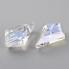 Embossed Glass Rhinestone Pendants GLAA-J101-01A-001SI-3