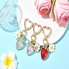 Acrylic Strawberry Pendant Decoration HJEW-SW00120-05-7