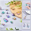 16Pcs 4 Style 201 & 304 Stainless Steel Pendants STAS-AR0001-42-4