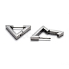 Tarnish Resistant 304 Stainless Steel Triangle Huggie Hoop Earrings STAS-H156-02A-P-3