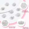 1-Hole Brass Micro Pave Clear Cubic Zirconia Shank Button BUTT-WR0001-07-3