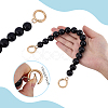 Acrylic Imitation Pearl Round Beaded Bag Handles PURS-WH0002-036-3