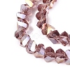 Electroplate Transparent Glass Beads Strands EGLA-Q139-01A-A14-3