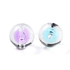 UV Plating Iridescent Transparent Acrylic Bead in Bead OACR-H112-08A-2
