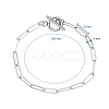 Tarnish Resistant 304 Stainless Steel Textured Paperclip Chain Bracelets BJEW-JB05112-5