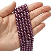 Eco-Friendly Dyed Glass Pearl Round Beads Strands HY-A002-6mm-RB029-4